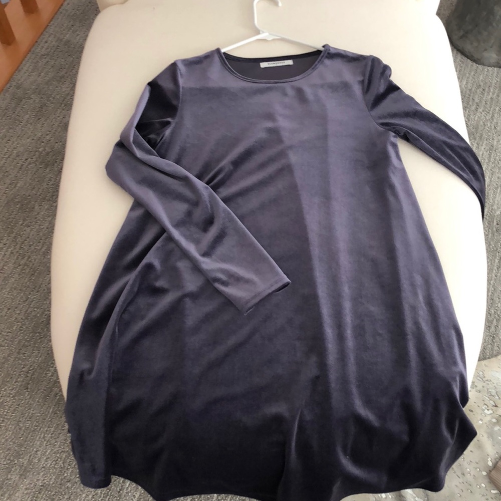 Purple Velvet Shift Dress